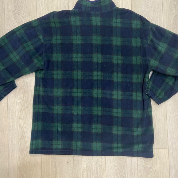 Walt Disney Vintage 90s Green Plaid Checkered Tigger Button Snap Fleece Size XL - Picture 12 of 12